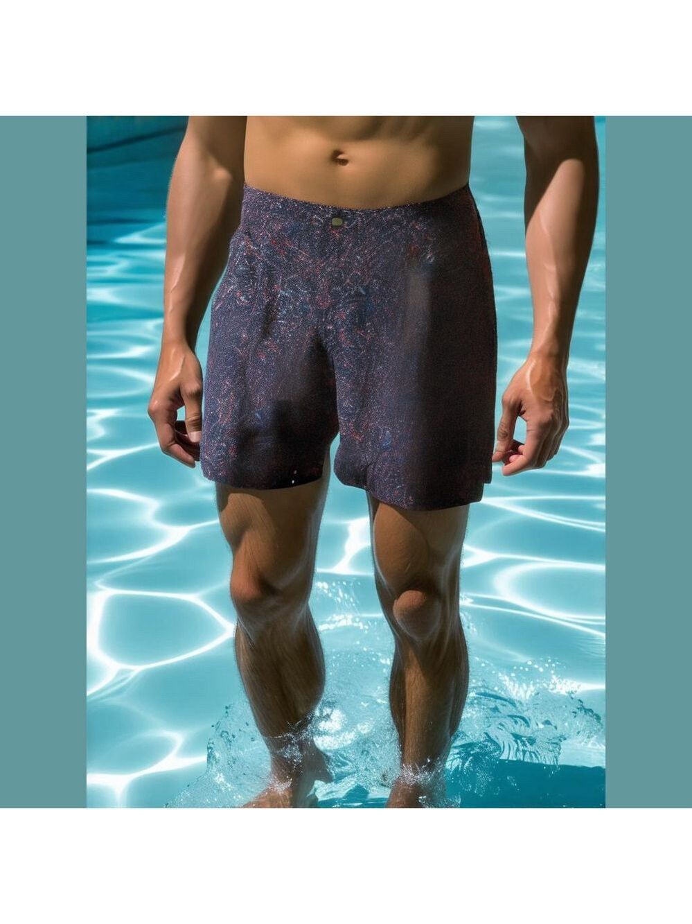 Onia Swim Trunks Blue Multi Calder Liberty Art Fabric L 36